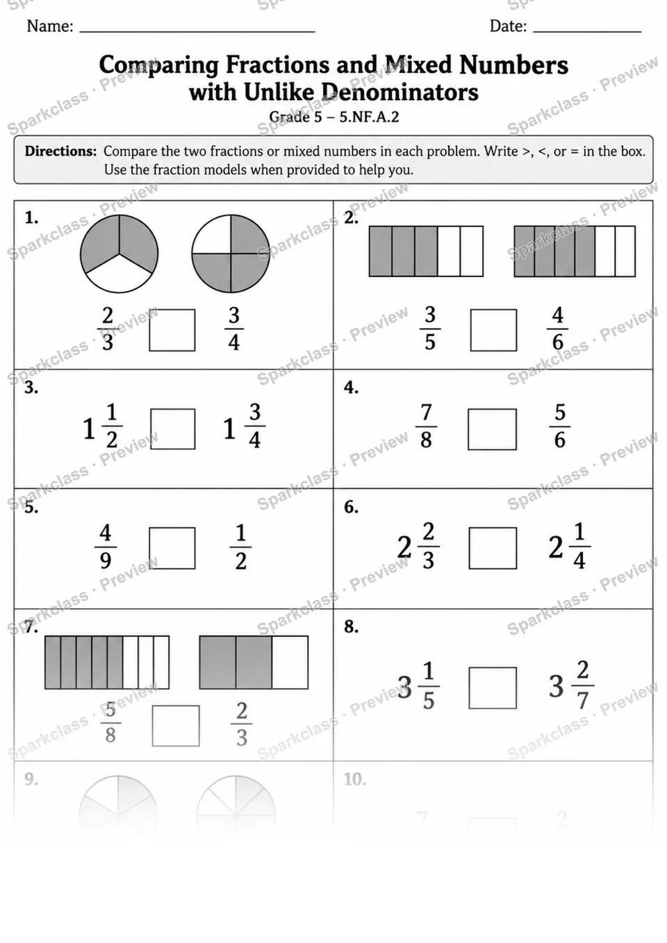 5.NF.A.2 · 2 Fraction Comparison Variant 02 Lowcoverage — page 1