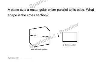Identify a cross section — Grade 7 problem preview