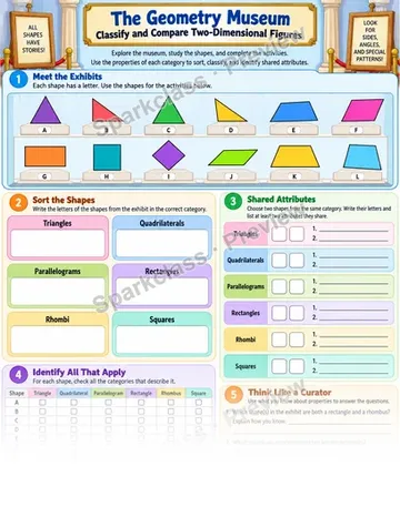 Geometry Museum · Shape Classification — Grade 5 worksheet preview