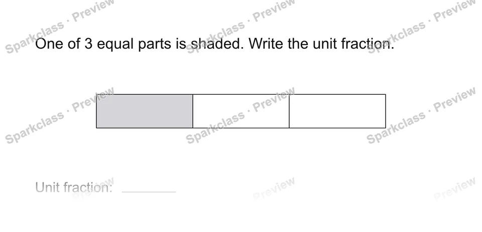 Name a unit fraction — page 1