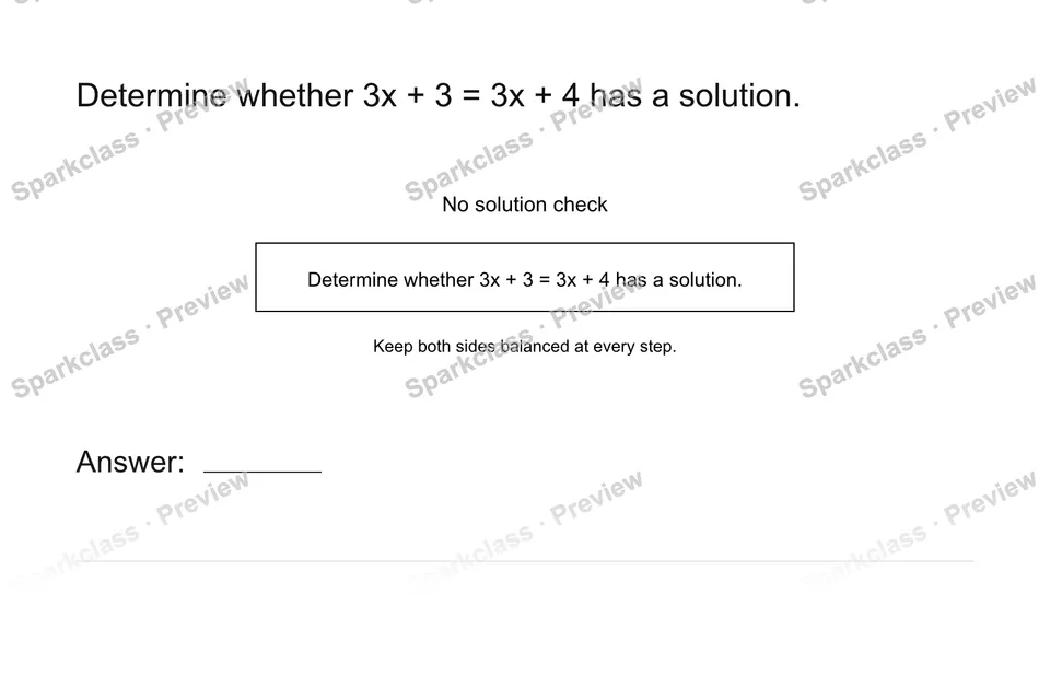 Identify no solution — page 1