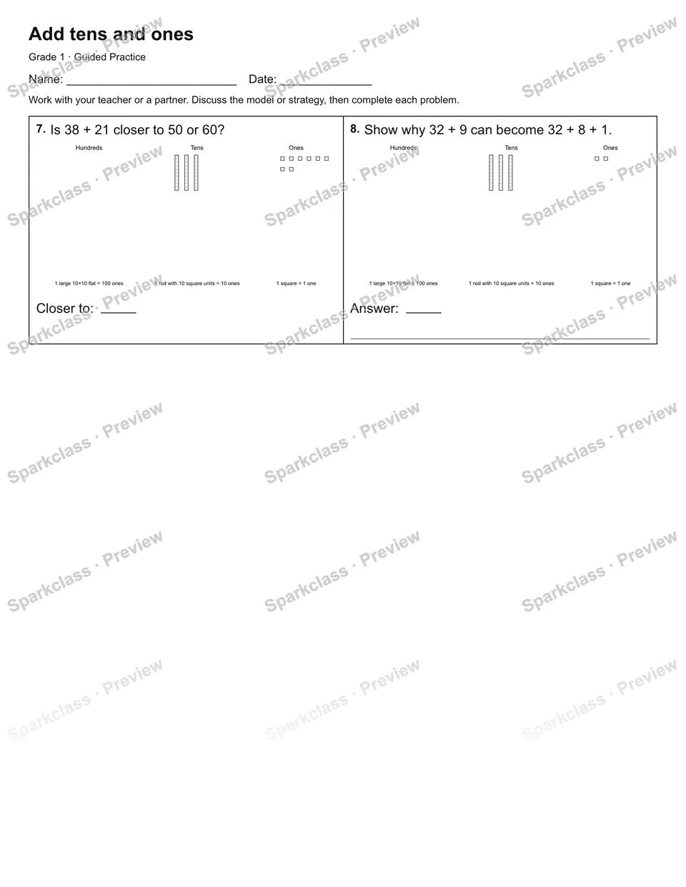 Add tens and ones — Guided Practice — page 2