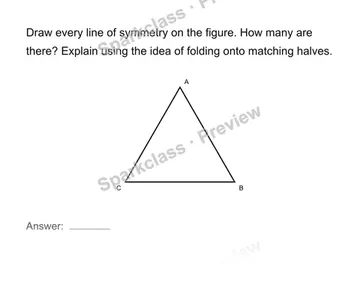Identify and draw symmetry lines — Grade 4 problem preview