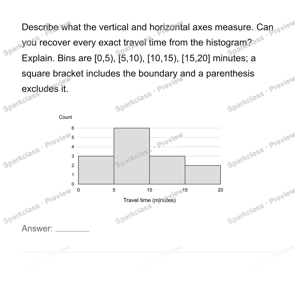 Construct and interpret equal-width histograms — page 1
