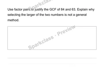Find greatest common factors — Grade 6 problem preview