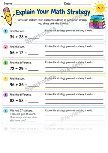 2.NBT.B.9 · Math Explain — Grade 2 worksheet preview