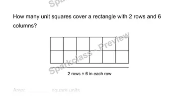 Count unit squares — Grade 3 problem preview
