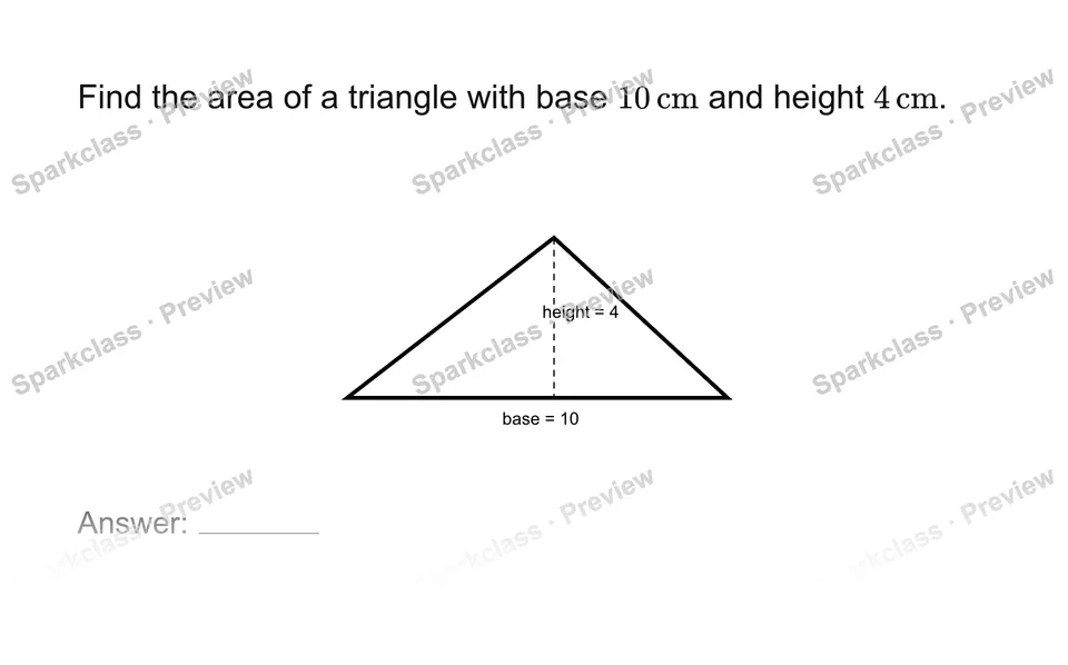Find triangle area — page 1