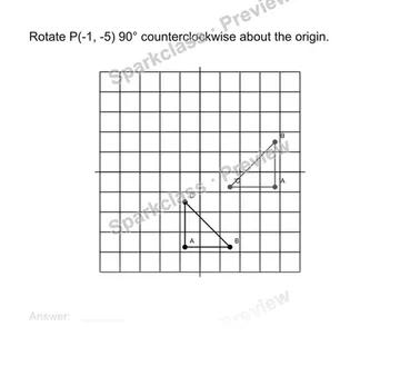 Rotate points — Grade 8 problem preview