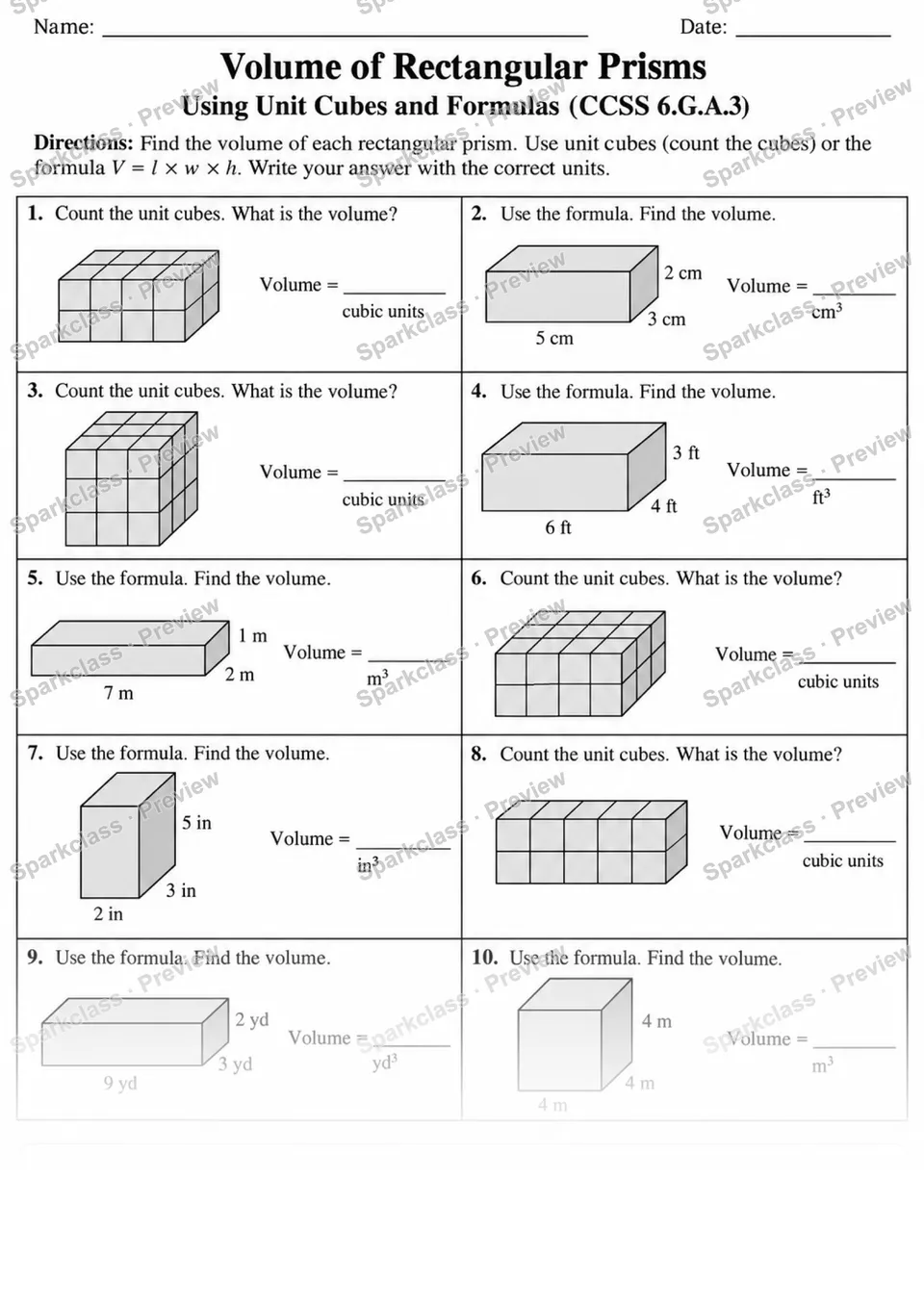 6.G.A.2 · 2 Area Polygons Variant 2 — page 1