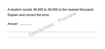 Reason about rounding — Grade 4 problem preview