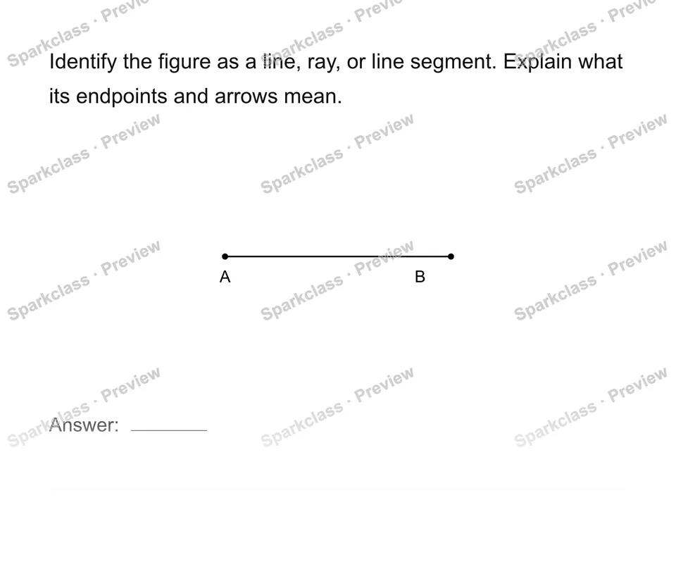 Identify lines, rays, segments and angles — page 1