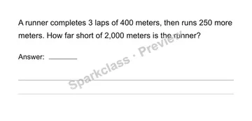 Solve a multi-step situation — Grade 4 problem preview