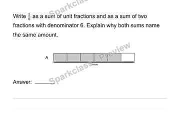 Decompose a fraction in two ways — Grade 4 problem preview