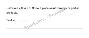 Multiply a four-digit number — Grade 4 problem preview