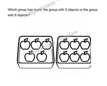 Compare groups more/fewer/same — Kindergarten problem preview