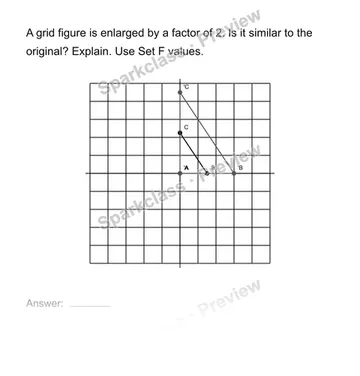 Recognize similarity on a grid — Grade 8 problem preview