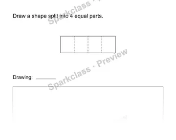 Create a partition — Grade 1 problem preview