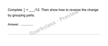 Generate equivalent fractions — Grade 4 problem preview