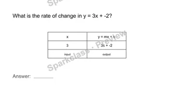 Interpret a rate of change — Grade 8 problem preview