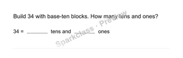 Build a two-digit number — Grade 1 problem preview
