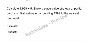 Multiply a four-digit number — Grade 4 problem preview