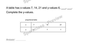 Extend a proportional table — Grade 7 problem preview