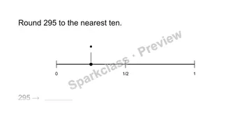 Round to the nearest ten — Grade 3 problem preview