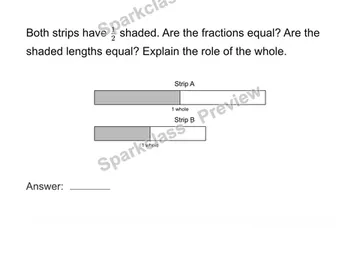Check the size of the whole — Grade 4 problem preview