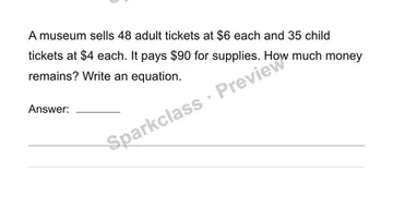 Solve a multi-step situation — Grade 4 problem preview