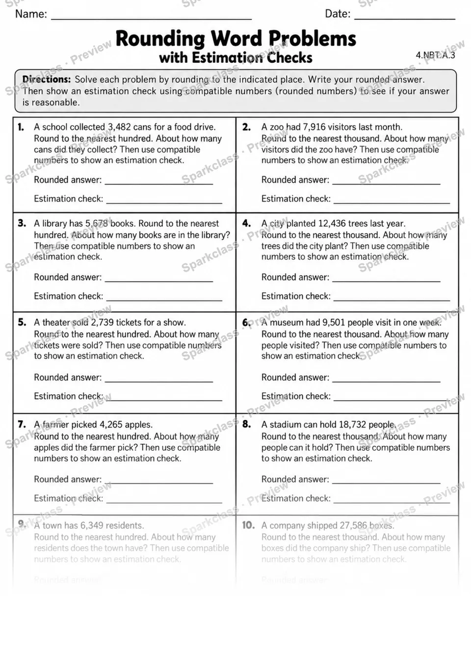 4.NBT.A.3 · 3 Rounding Variant 03 — page 1