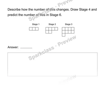 Extend a growing pattern — Grade 4 problem preview