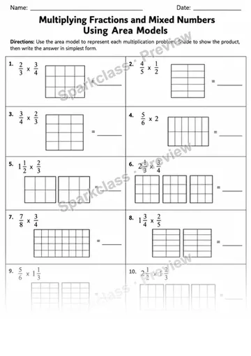 5.NF.B.5 · 5 Fraction Multiplication Variant 02 — Grade 5 worksheet preview