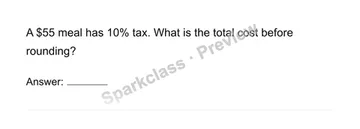 Apply a percent increase — Grade 7 problem preview