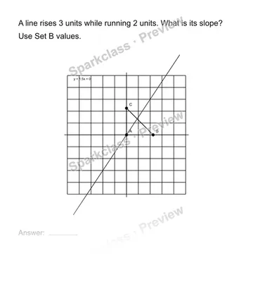Interpret slope geometrically — Grade 8 problem preview
