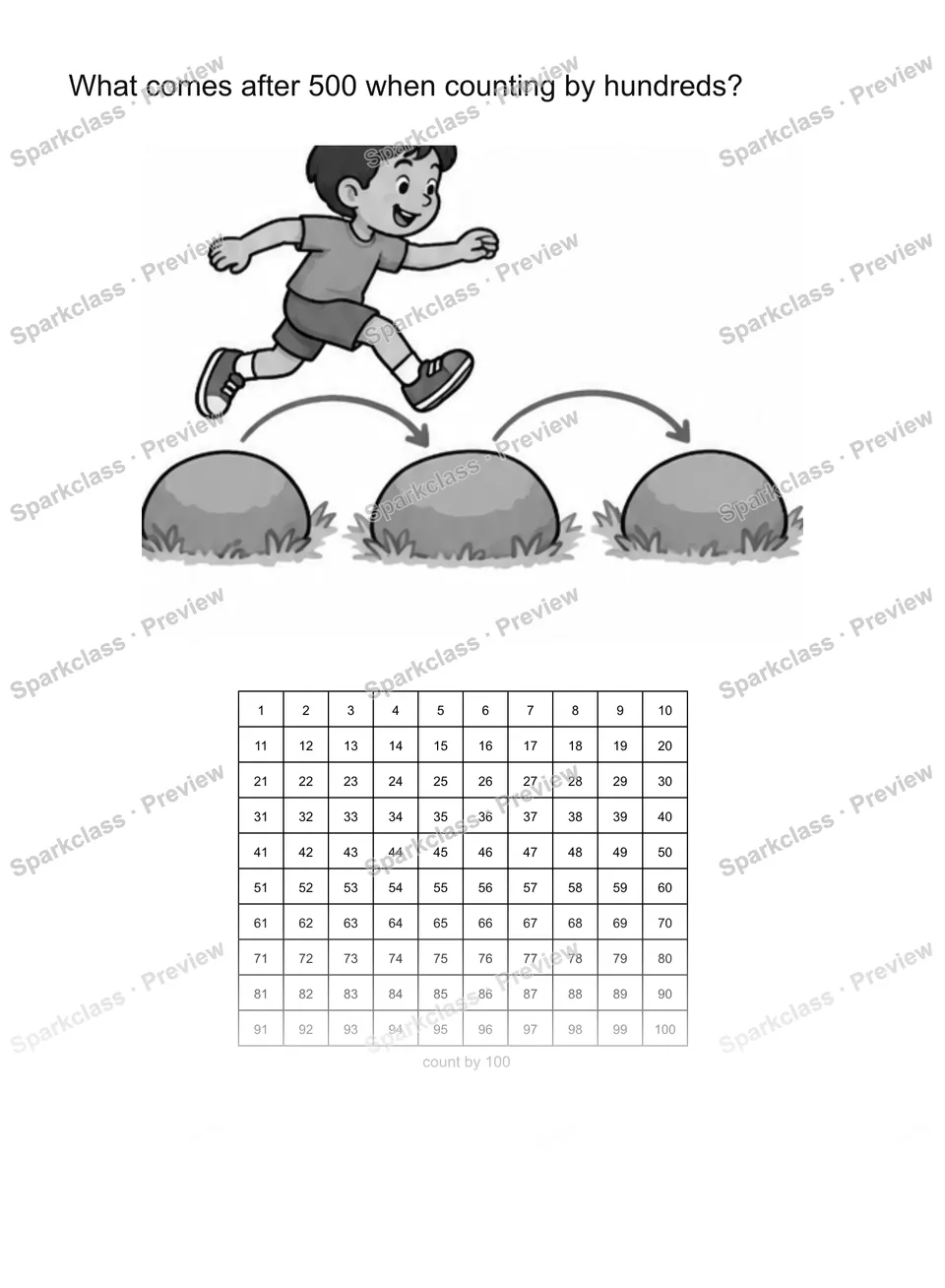 Skip-count by hundreds — page 1