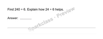 Divide using place value and compatible numbers — Grade 4 problem preview