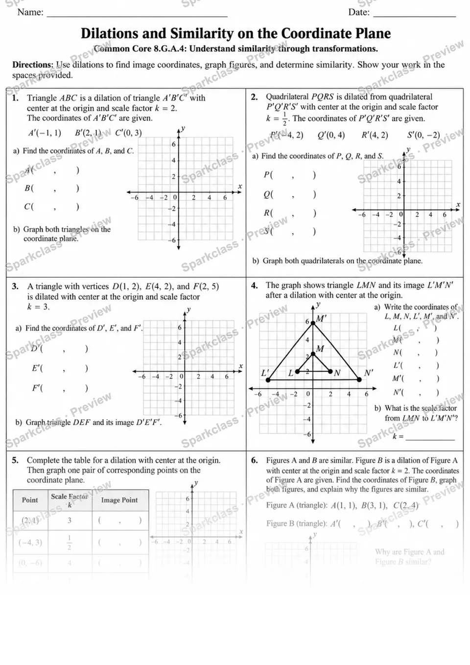 8.G.A.4 · 4 Similarity Dilations V3 — page 1