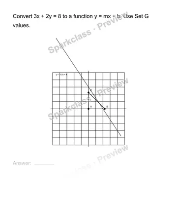 Connect equations and functions — Grade 8 problem preview