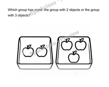 Compare groups more/fewer/same — Kindergarten problem preview