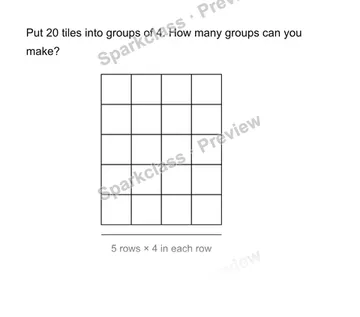Find the number of groups — Grade 3 problem preview