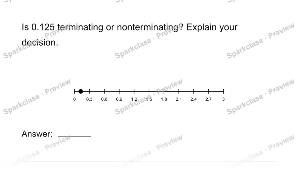Recognize nonrepeating decimals — page 1