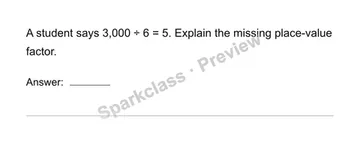 Divide using place value and compatible numbers — Grade 4 problem preview