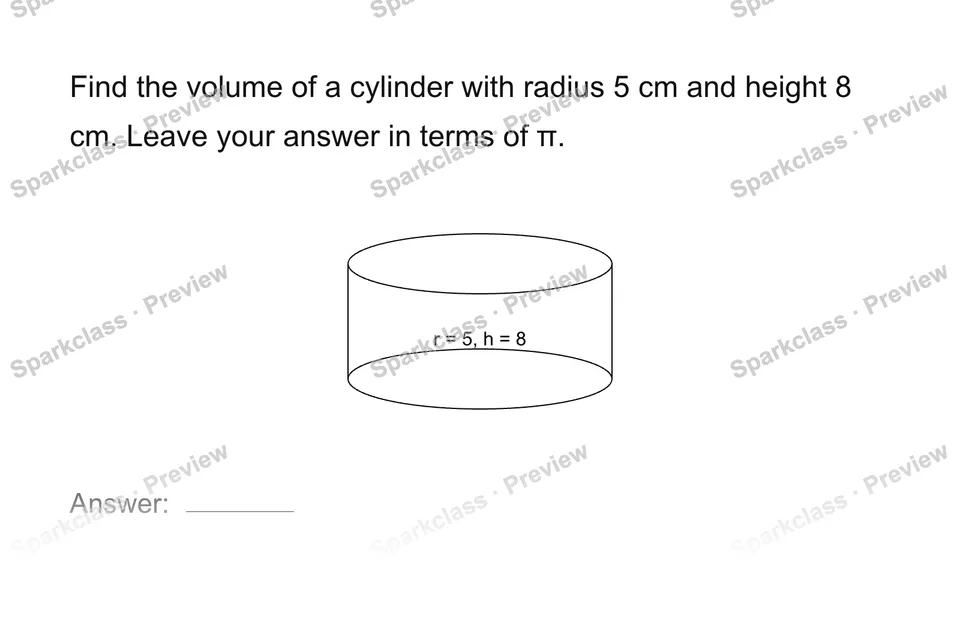 Find a cylinder volume — page 1