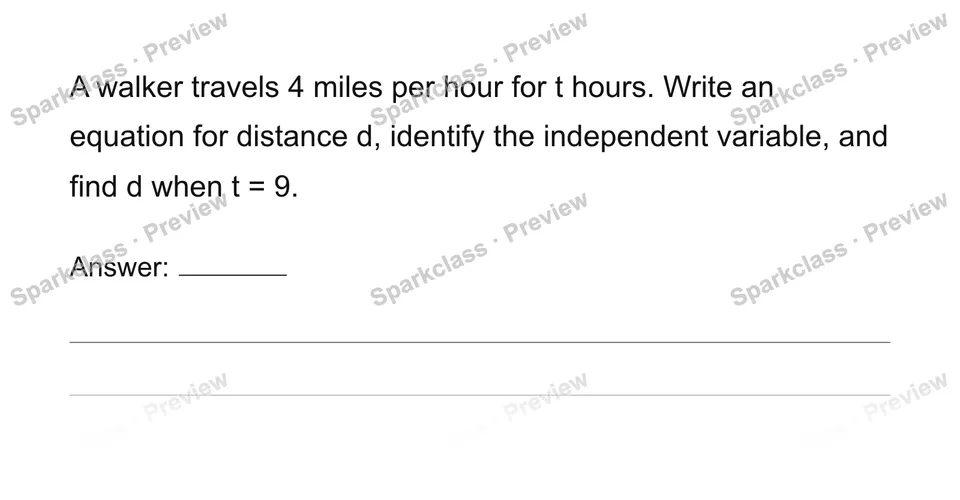 Write equations for quantitative relationships — page 1