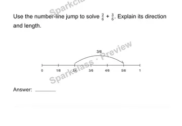 Explain a fraction jump — Grade 4 problem preview