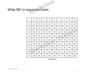 Write expanded form — Grade 2 problem preview