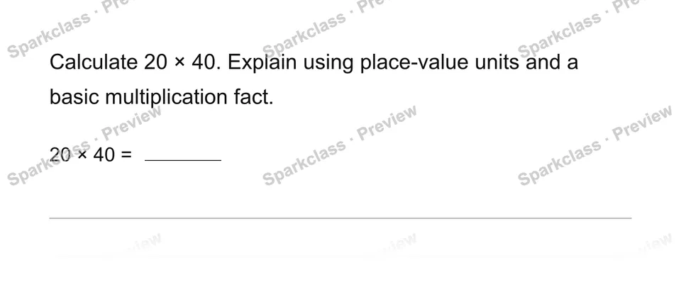 Multiply with place value — page 1