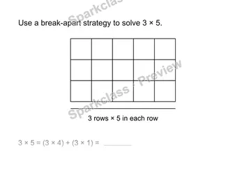 Use a break-apart strategy — Grade 3 problem preview