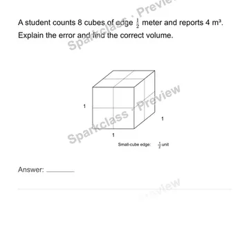 Use fractional edges and unit cubes for volume — Grade 6 problem preview